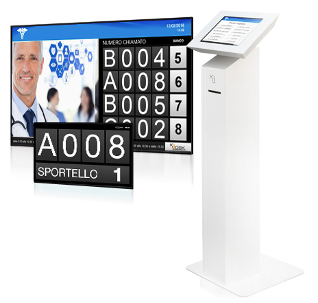 elegant queue management totem for Medical Centers