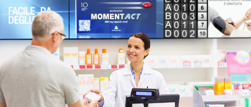 pareti led per farmacie